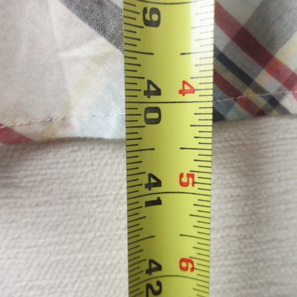 Lord & Taylor Plaid Dress Size M Red White Blue - Picture 9 of 10